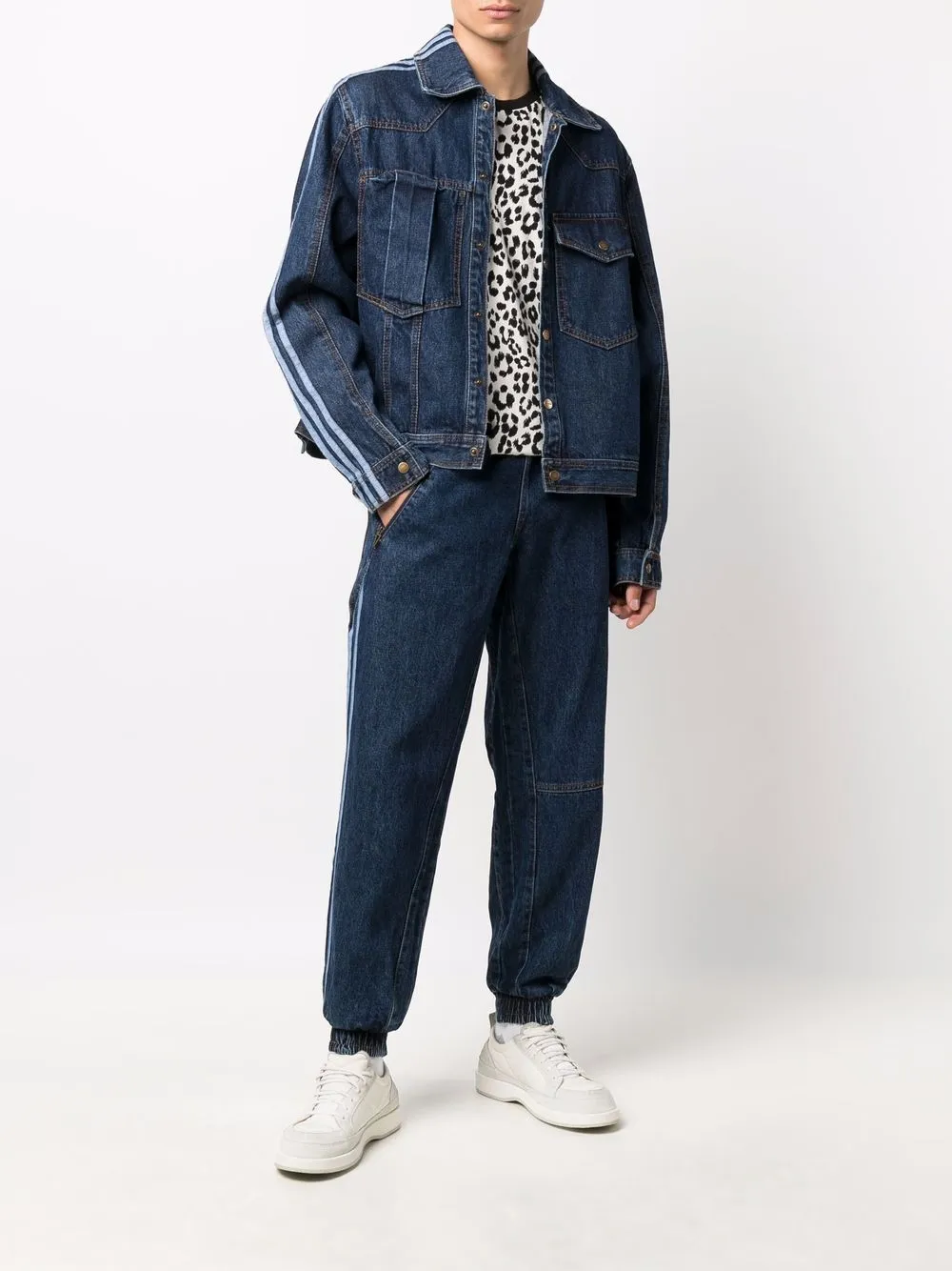 фото Adidas зауженные брюки из денима