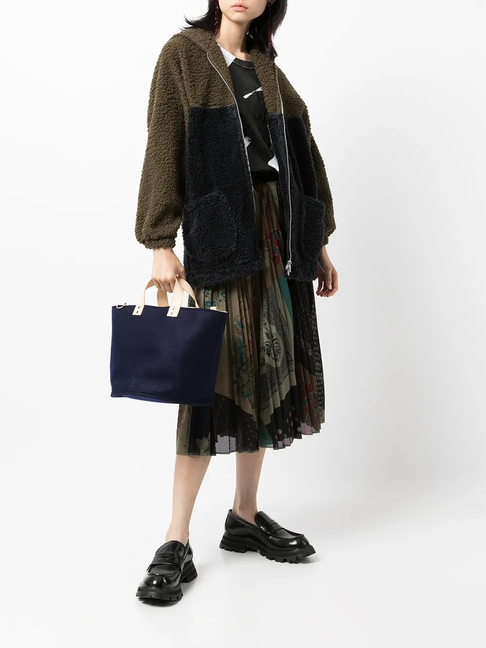 фото Comme des garçons tricot двухцветная сумка-тоут