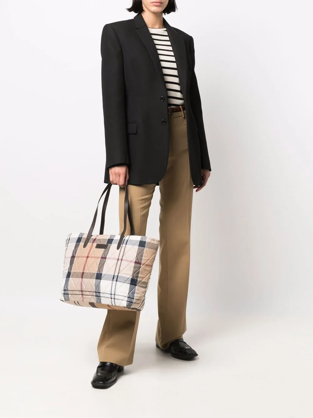 фото Barbour сумка-тоут в клетку тартан