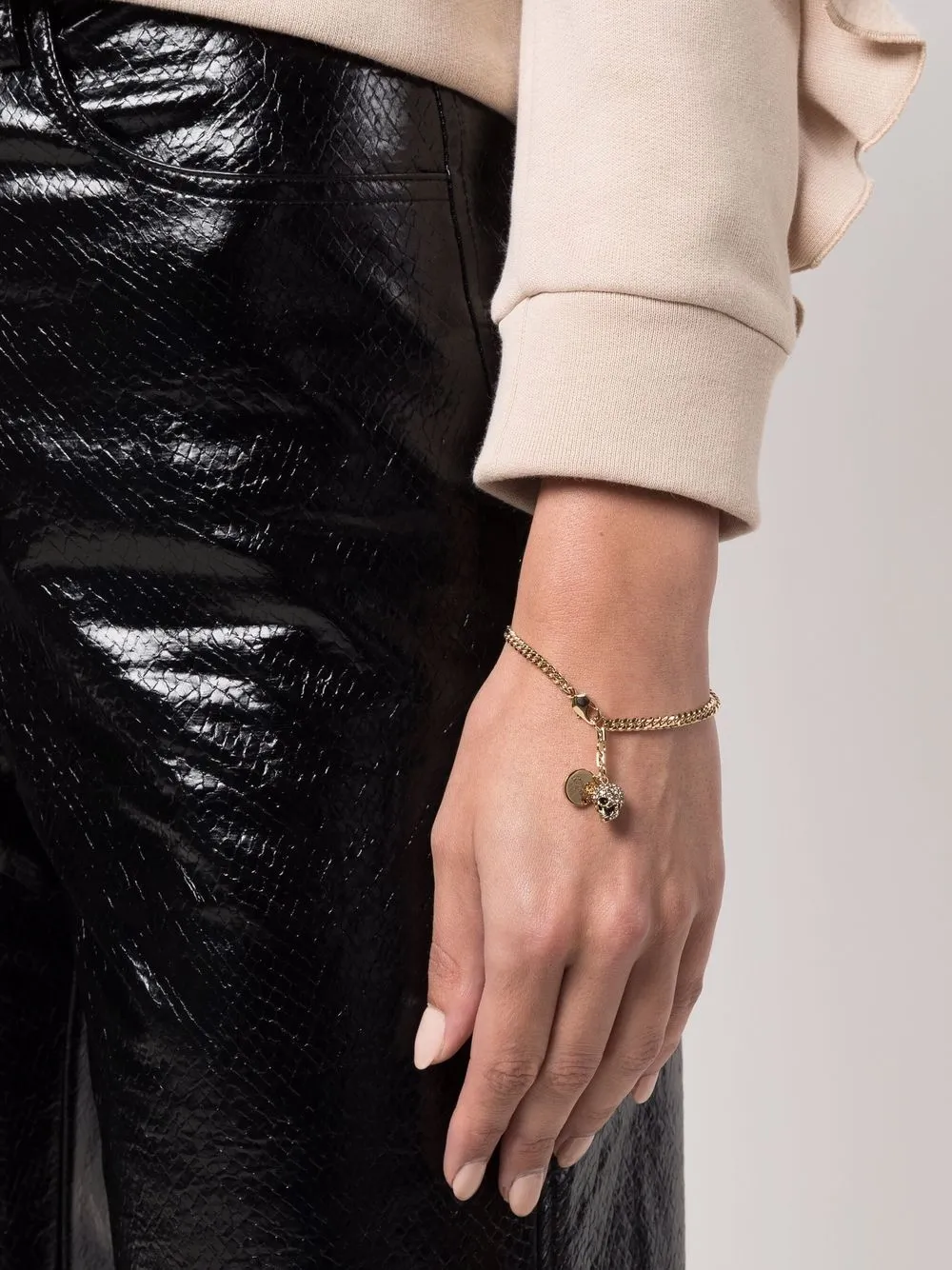 фото Alexander mcqueen браслет с подвеской skull