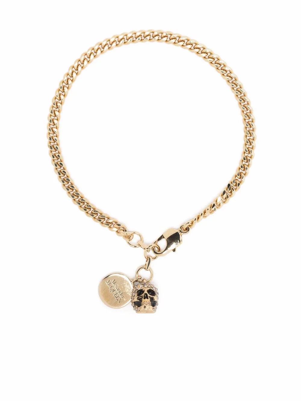 фото Alexander mcqueen браслет с подвеской skull