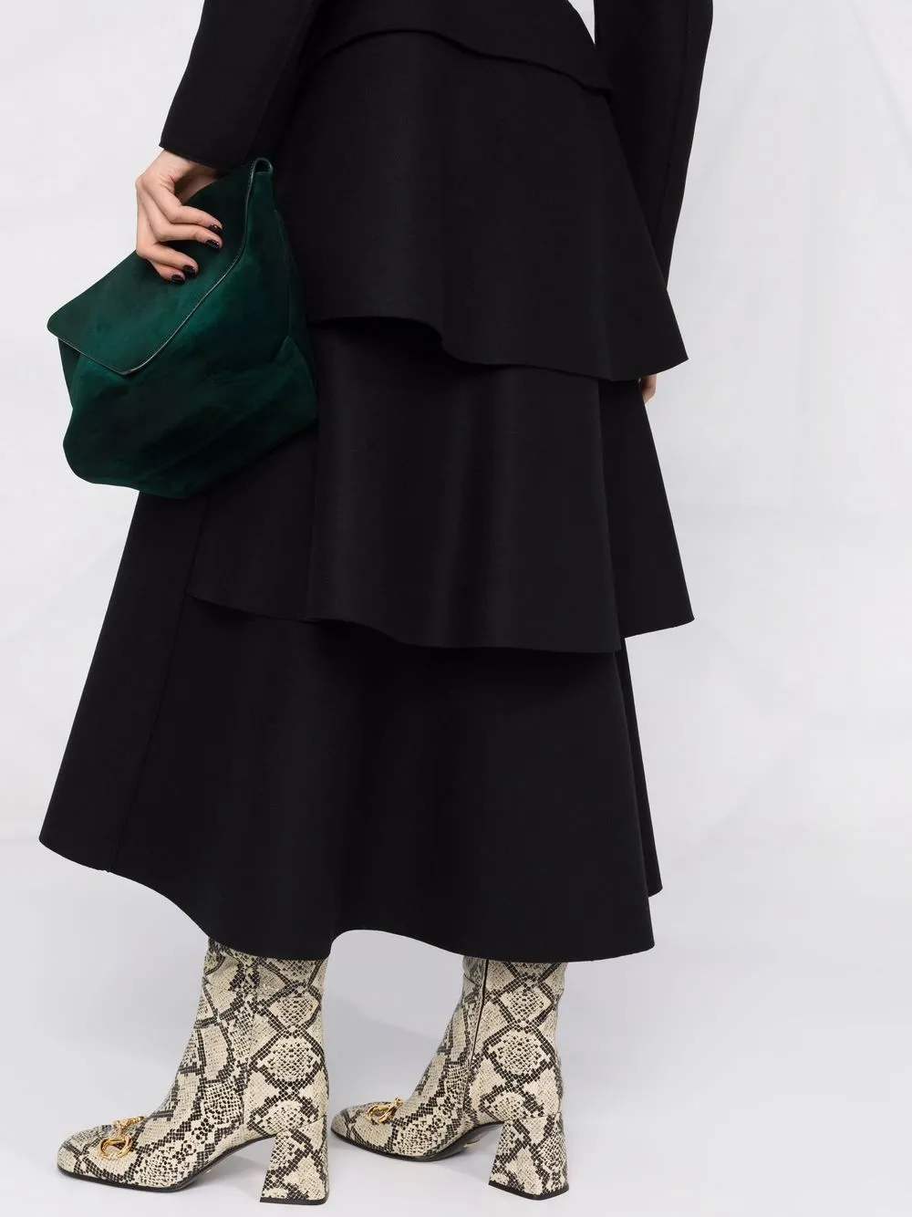 фото Alberta ferretti пальто с оборками