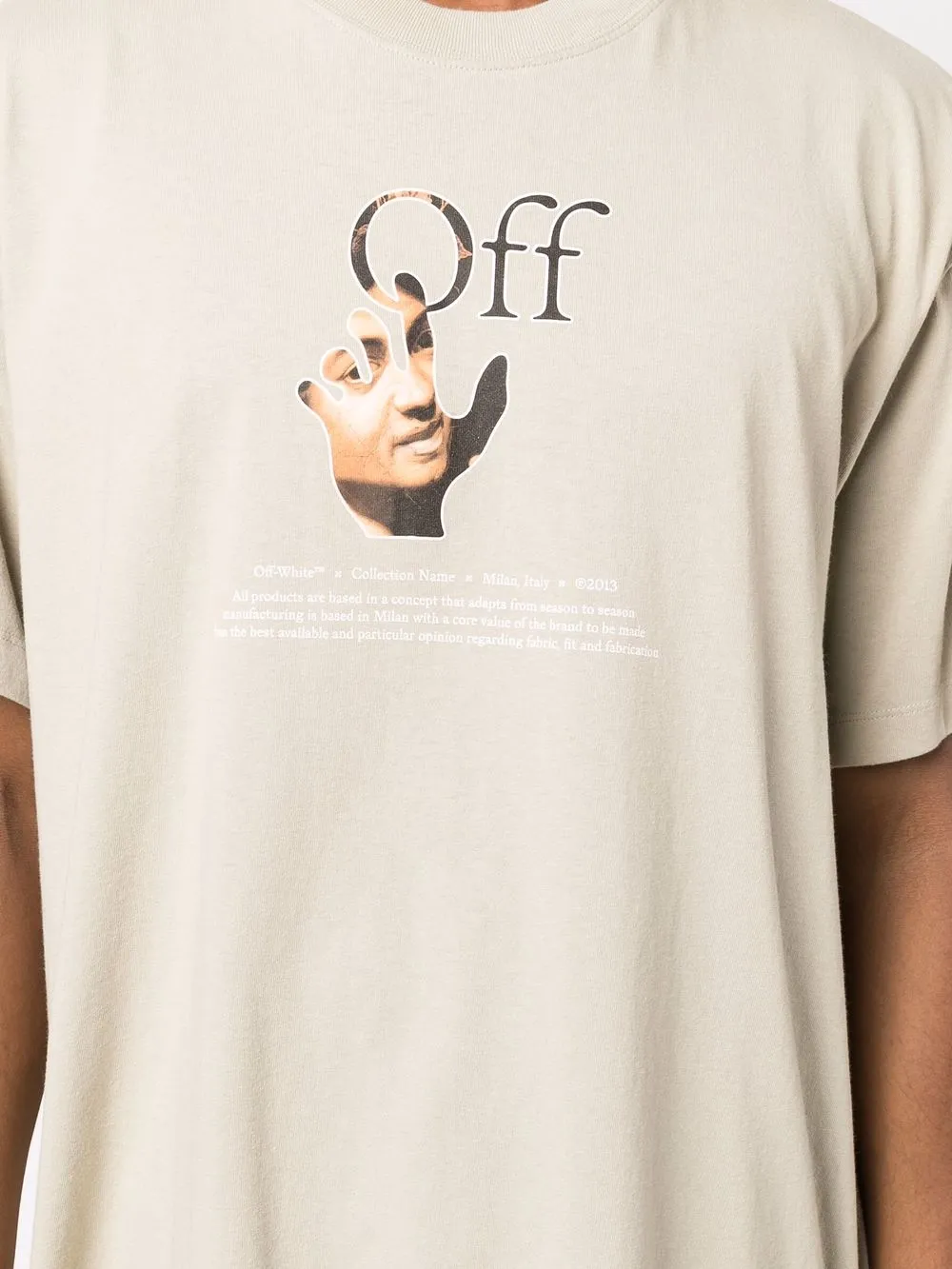 фото Off-white футболка caravaggio с логотипом hands off