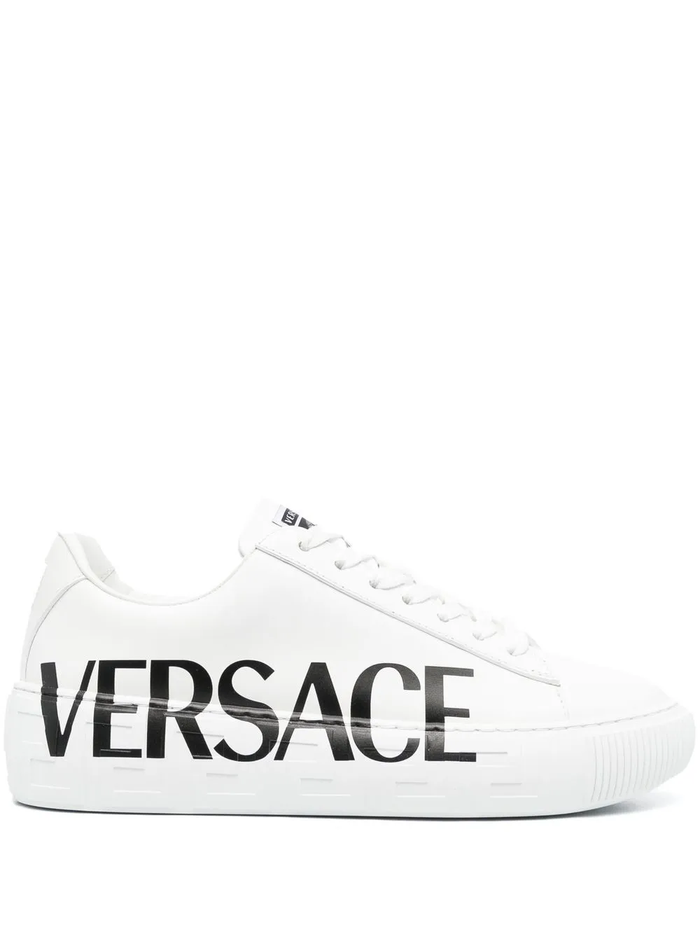 Versace logo-print low-top sneakers - White