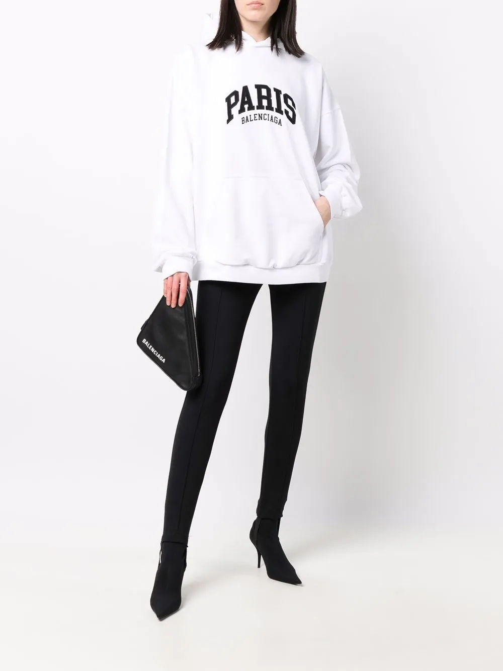 фото Balenciaga худи paris с вышитым логотипом