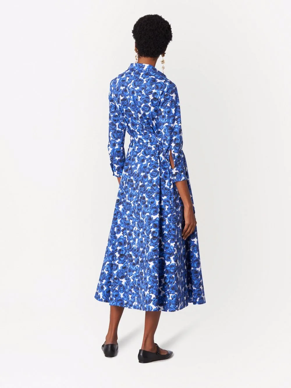 фото Carolina herrera платье-рубашка с цветочным принтом