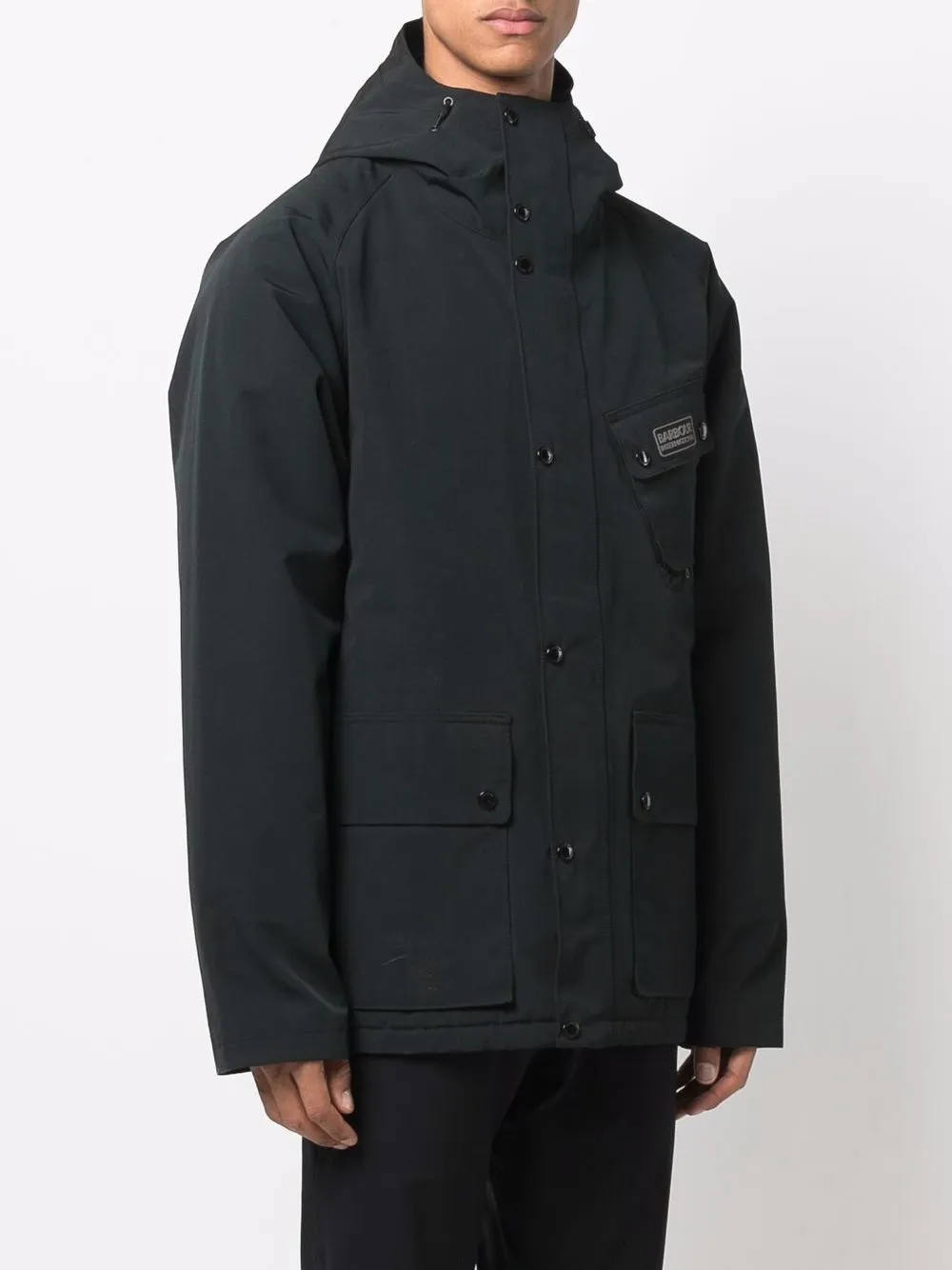 фото Barbour парка с капюшоном и логотипом