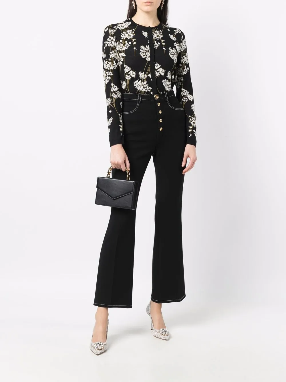 фото Giambattista valli брюки bootcut с завышенной талией