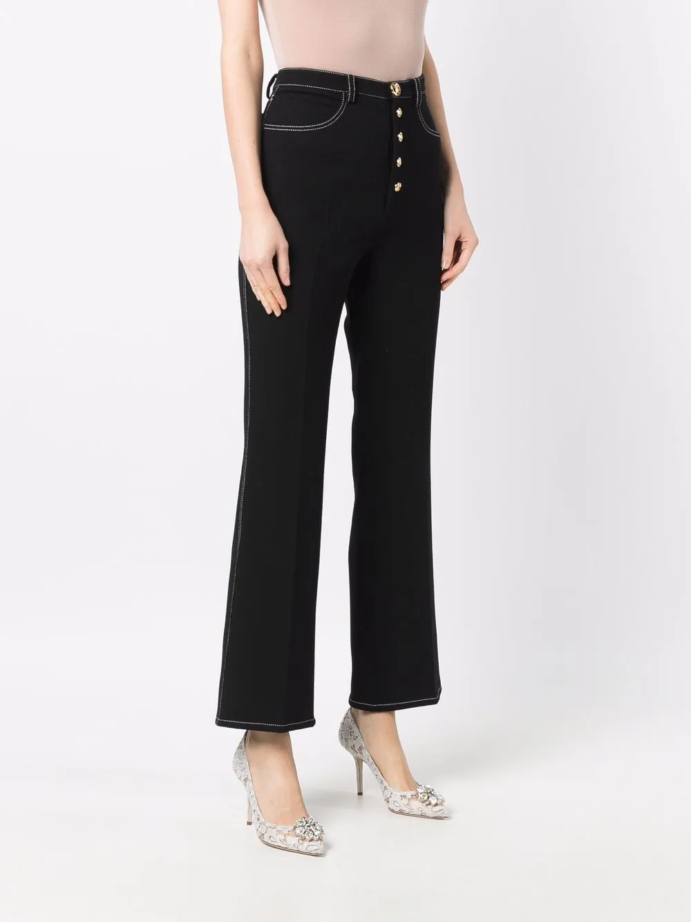 фото Giambattista valli брюки bootcut с завышенной талией