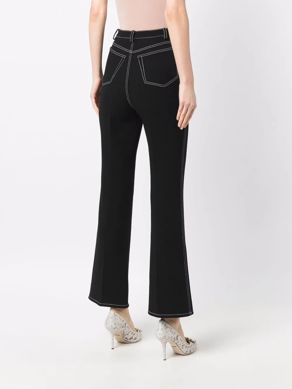 фото Giambattista valli брюки bootcut с завышенной талией