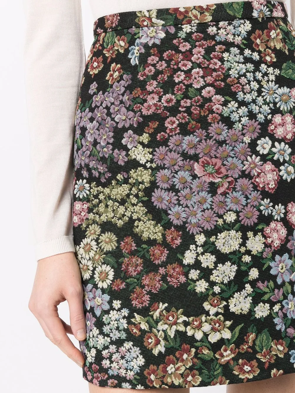 фото Giambattista valli юбка а-силуэта с цветочной вышивкой