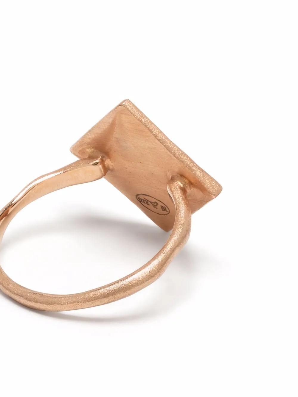 фото Sirciam кольцо third eye pyramid из розового золота с бриллиантами и лунным камнем