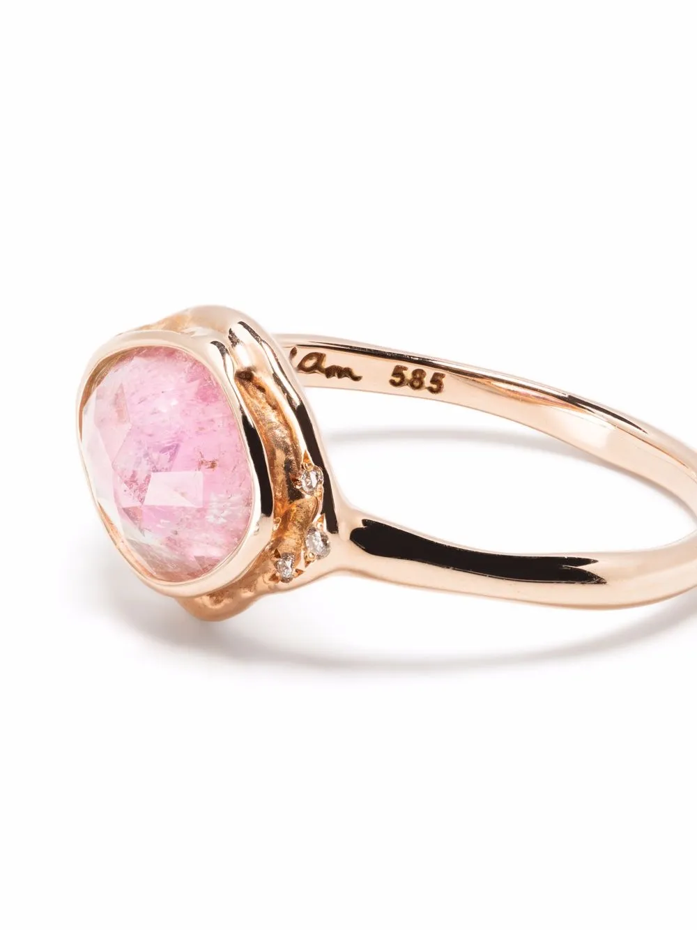 фото Sirciam кольцо seeing eye из розового золота с турмалином и бриллиантами