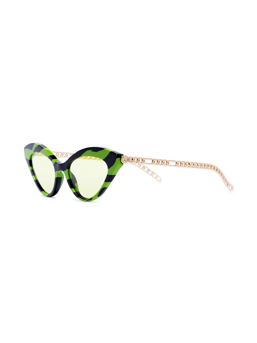фото Gucci eyewear солнцезащитные очки в оправе 'кошачий глаз' с принтом