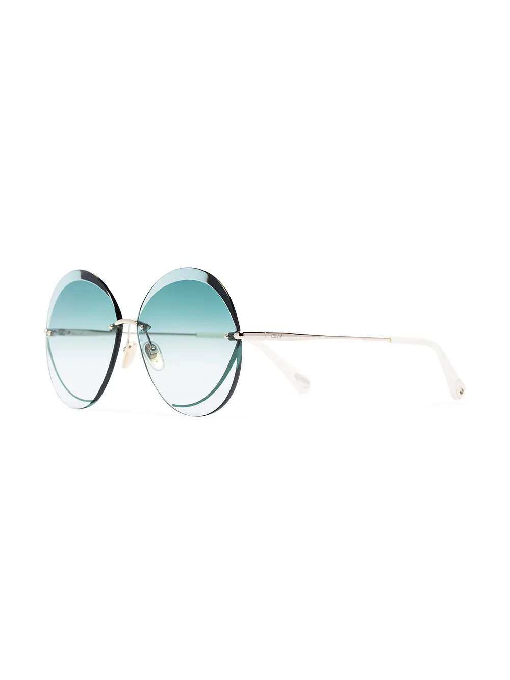 фото Chloé eyewear солнцезащитные очки tayla в массивной оправе