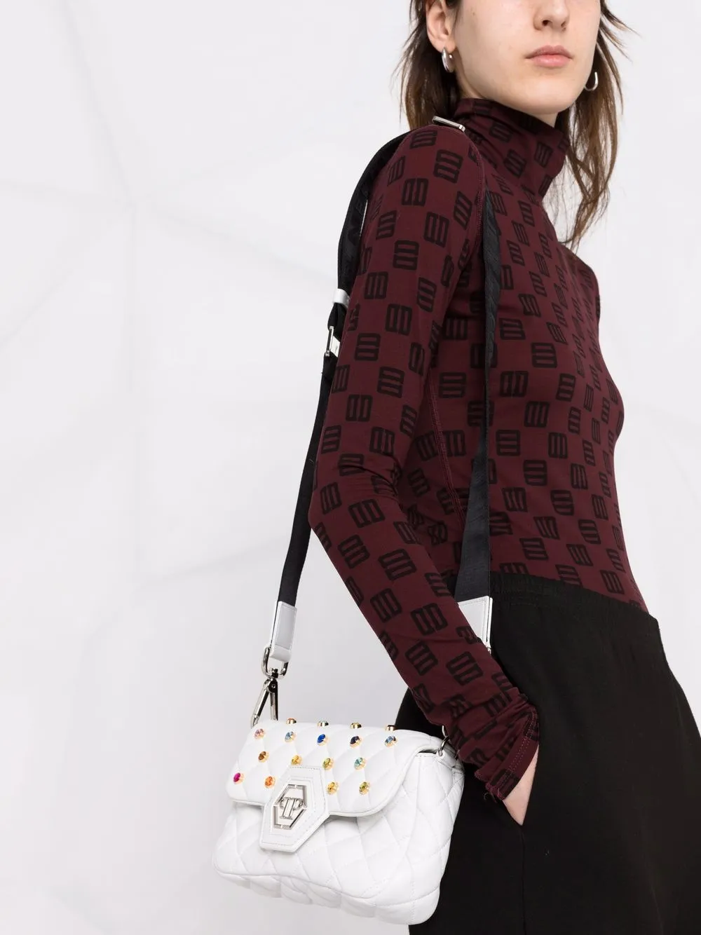 фото Philipp plein сумка на плечо с логотипом hexagon
