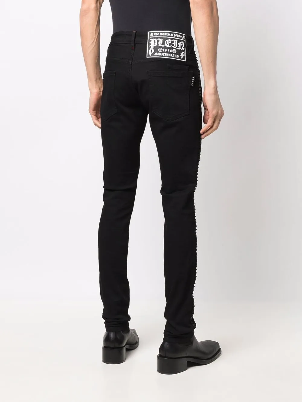фото Philipp plein джинсы скинни с заклепками