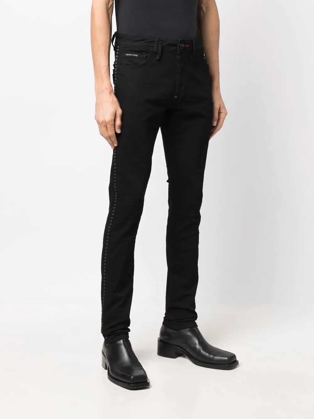 фото Philipp plein джинсы скинни с заклепками