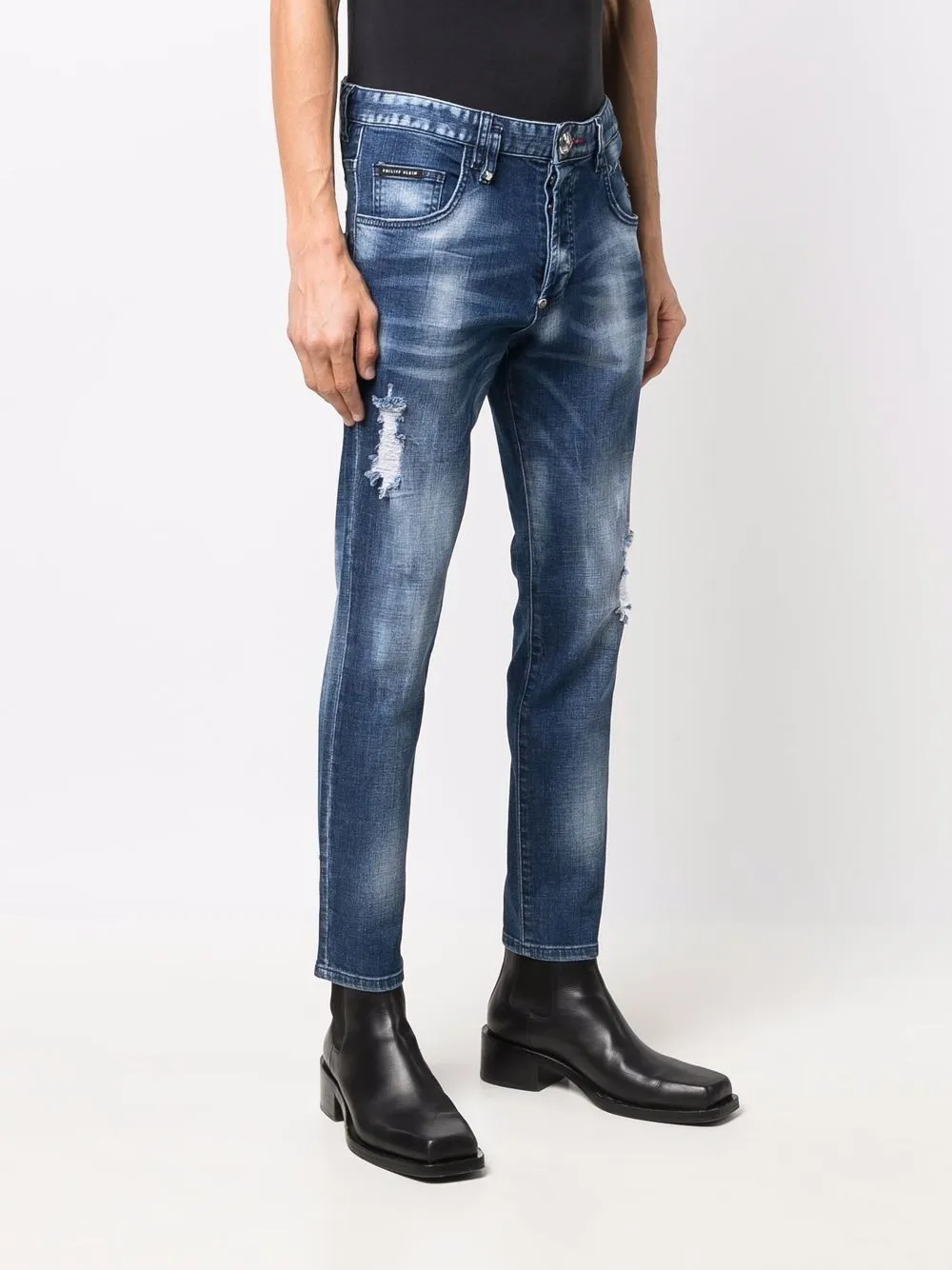 фото Philipp plein джинсы скинни с прорезями