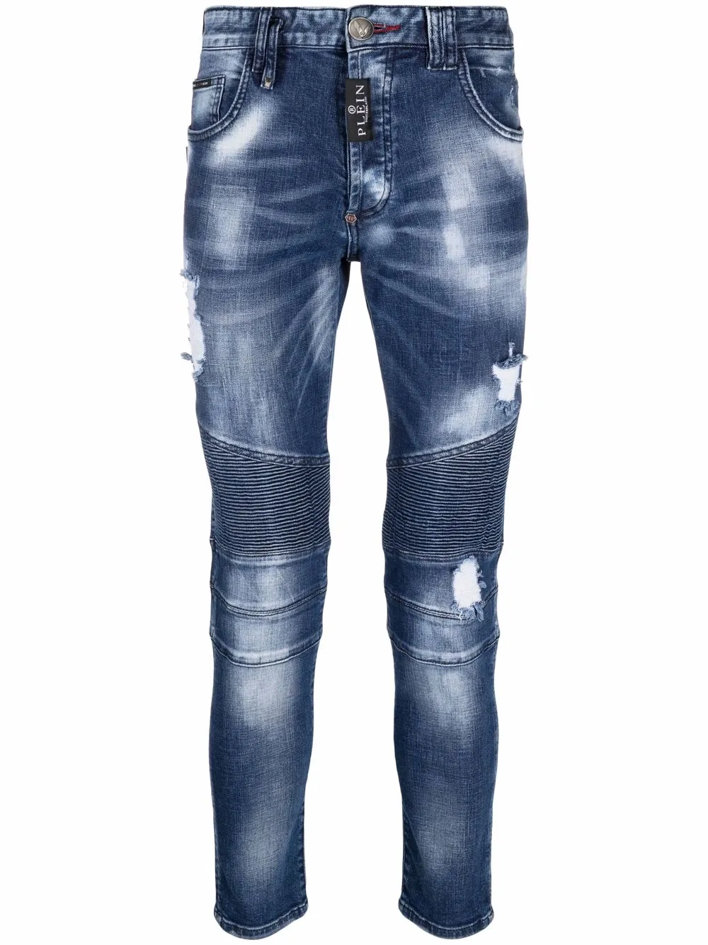 Philipp Plein raw-cut skinny jeans - Blue 
Philipp Plein raw-cut skinny jeans - Blue