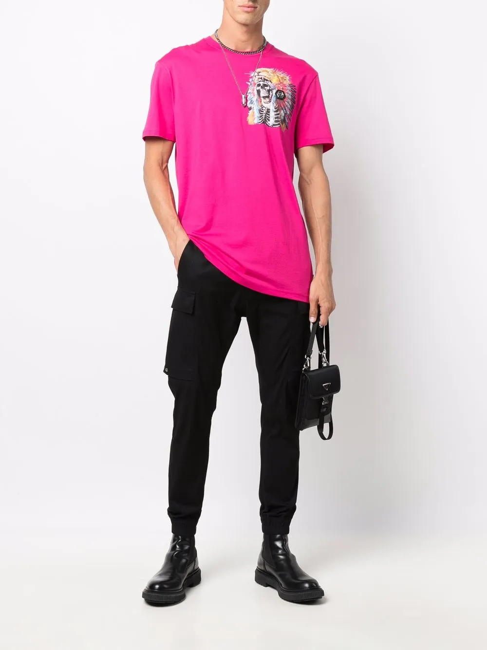 фото Philipp plein футболка navajo с графичным принтом и круглым вырезом
