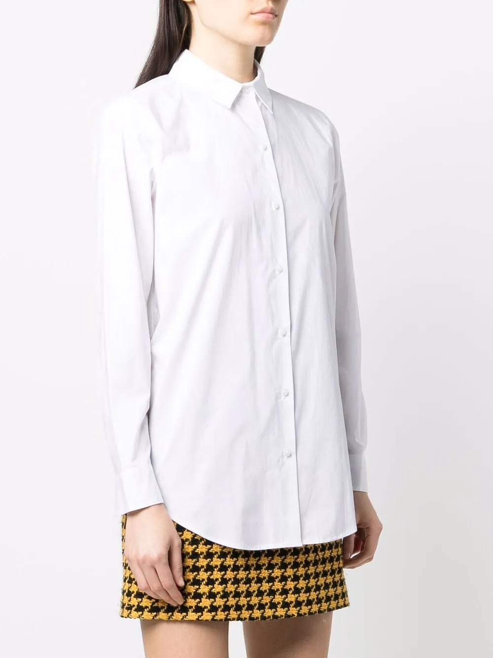 фото Dkny pure рубашка узкого кроя с длинными рукавами