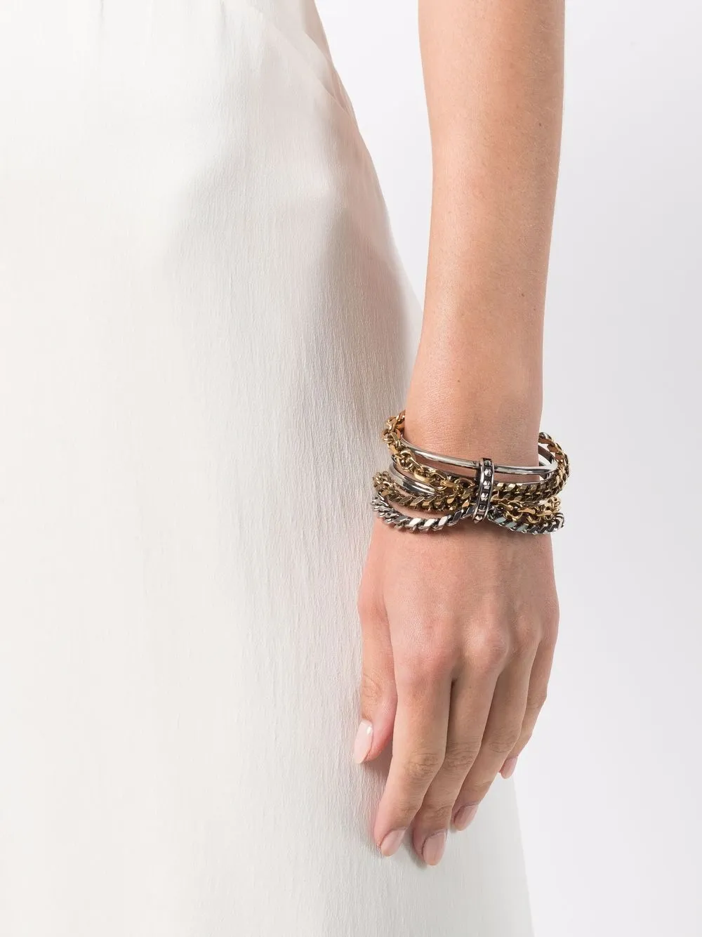 фото Alexander mcqueen браслет-кафф с цепочками