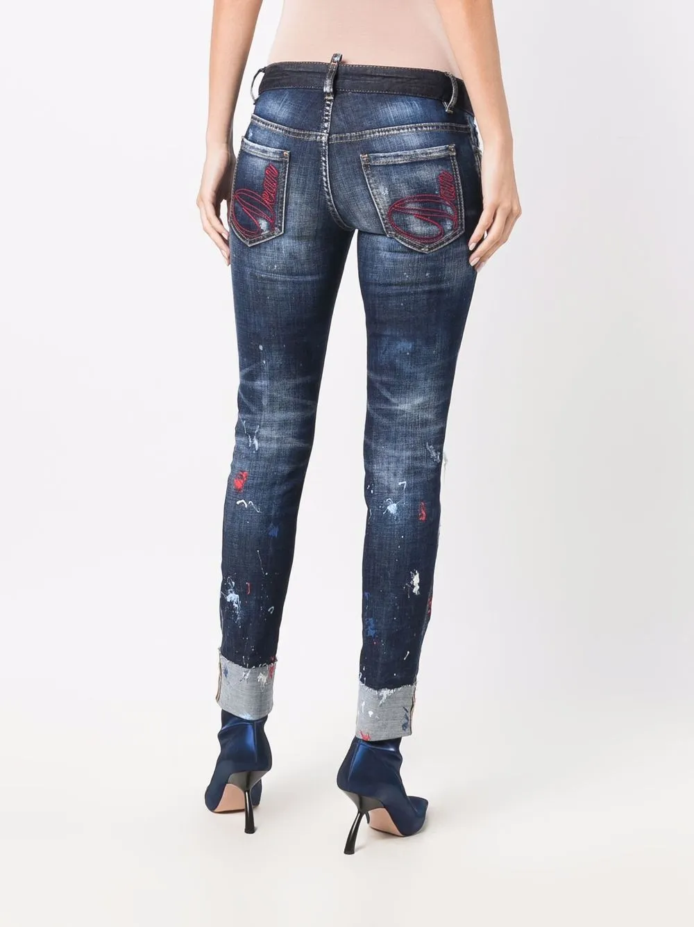 фото Dsquared2 джинсы с эффектом разбрызганной краски