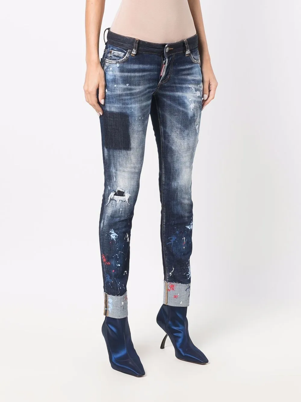 фото Dsquared2 джинсы с эффектом разбрызганной краски