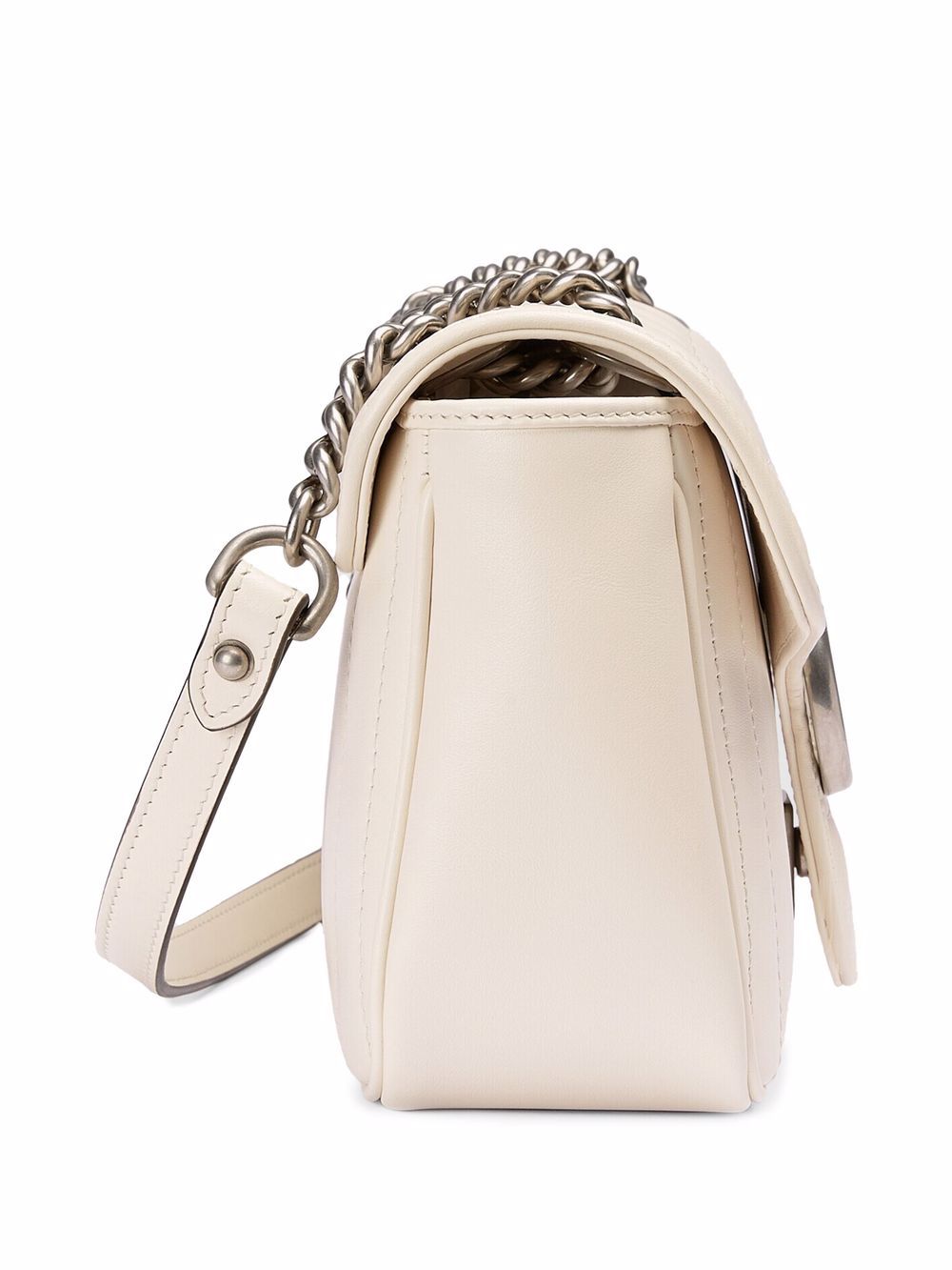 Gucci Gg Marmont Small Shoulder Bag In White Modesens