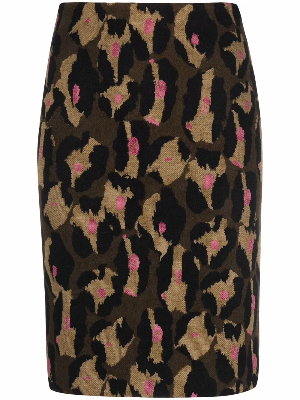 фото Dvf diane von furstenberg трикотажная юбка с леопардовым принтом