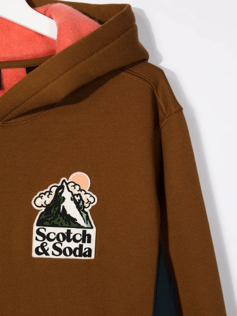 фото Scotch & soda худи в стиле колор-блок с логотипом