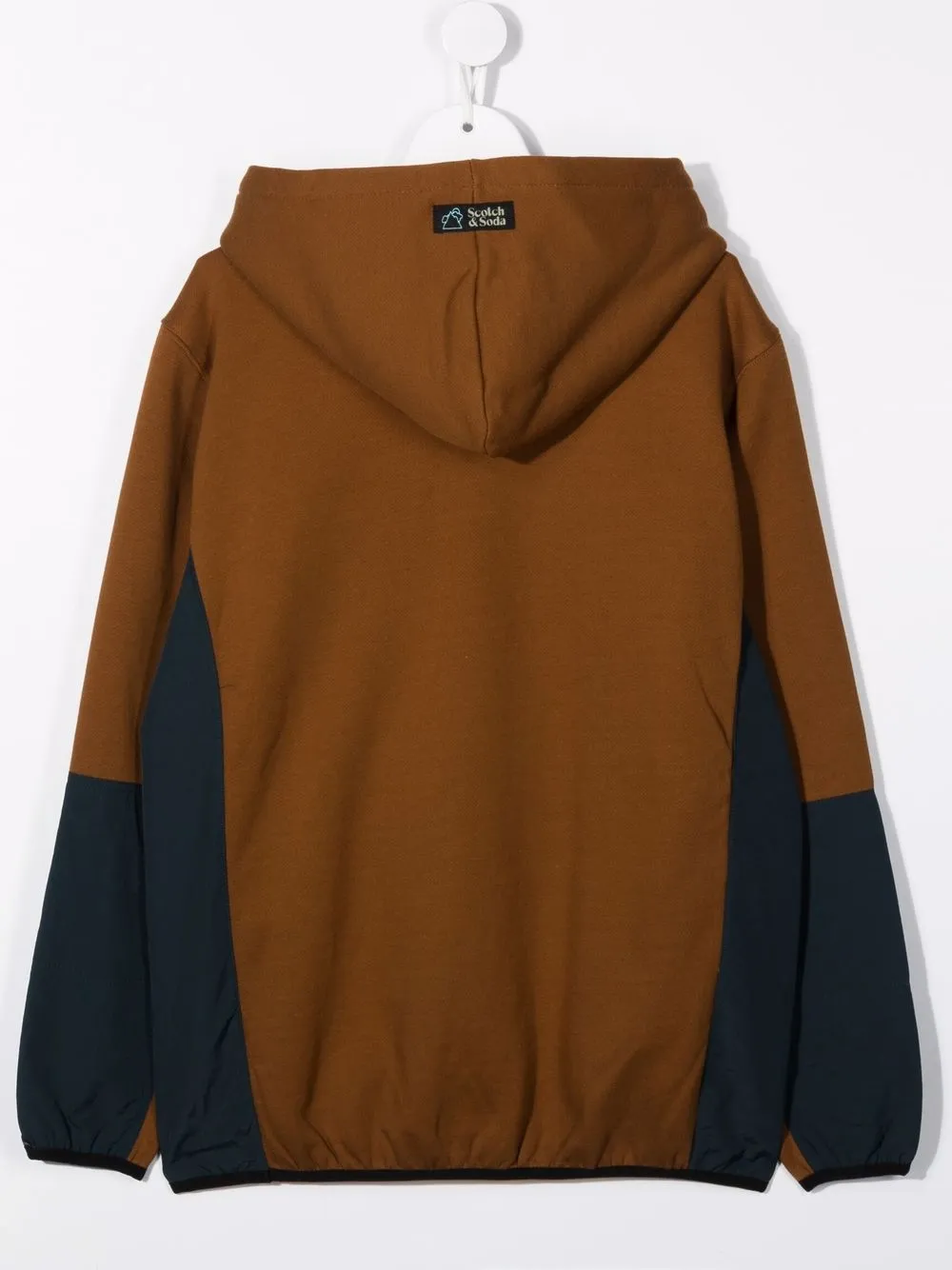 фото Scotch & soda худи в стиле колор-блок с логотипом