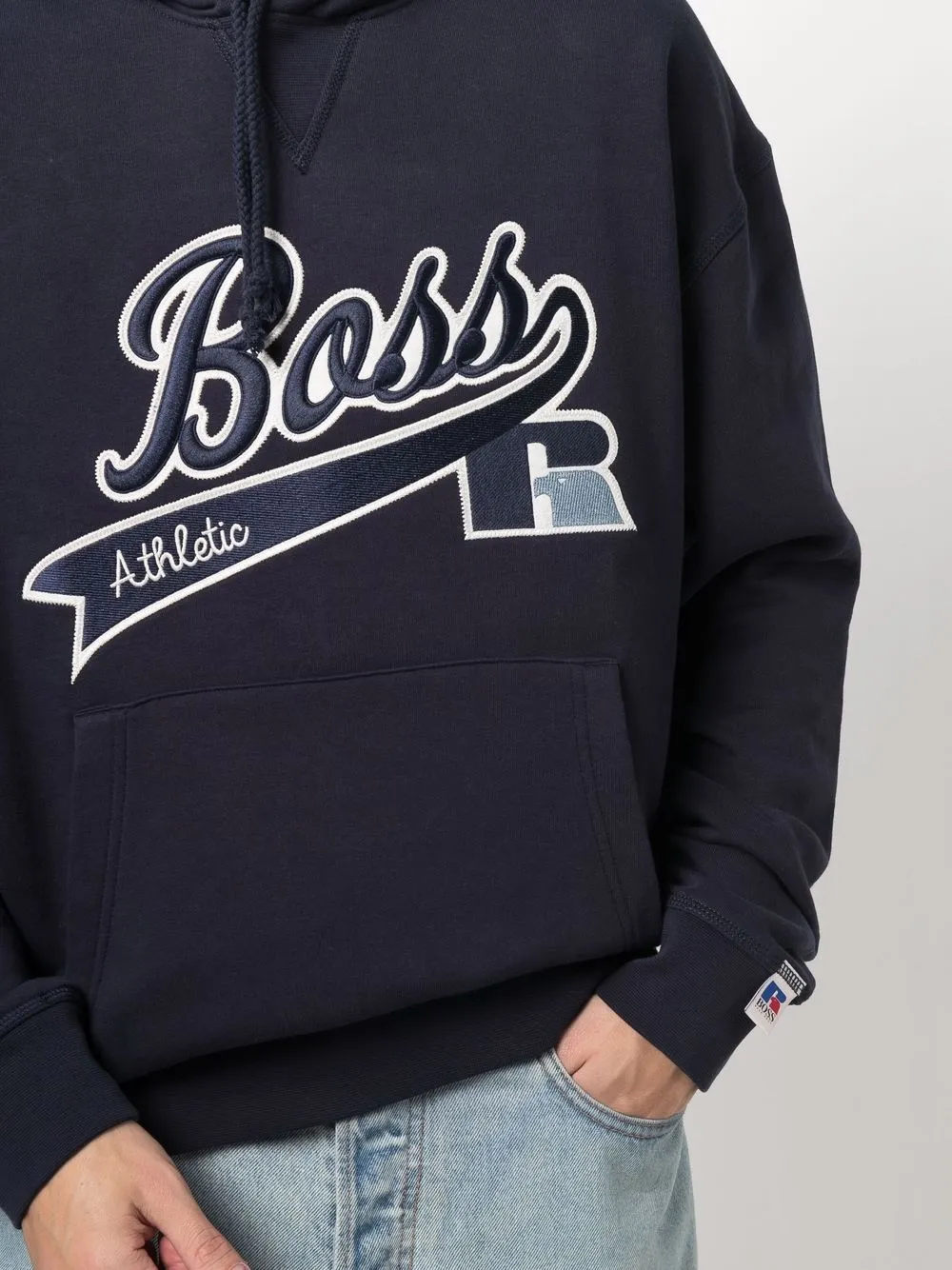 фото Boss худи с вышитым логотипом