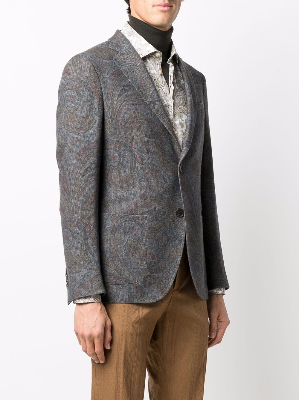 ETRO Paisley Print Single Breasted Blazer Smart Closet