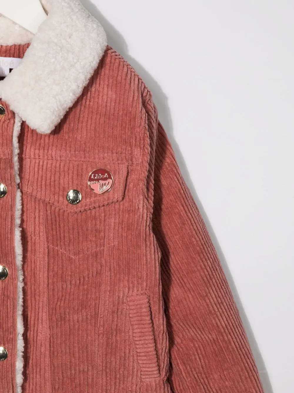 фото Chloé kids вельветовая куртка на пуговицах