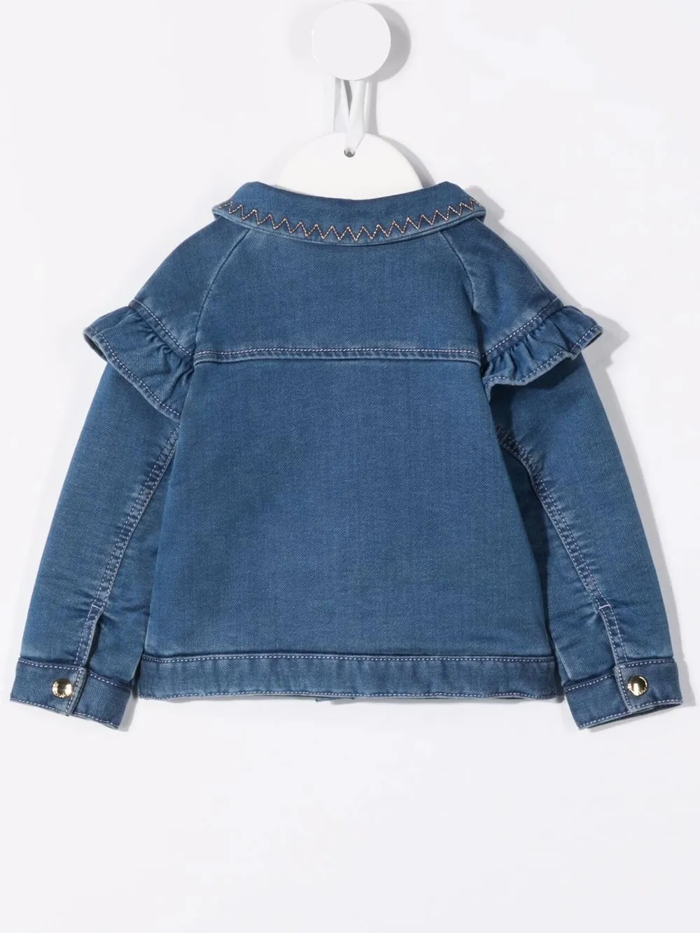 фото Chloé kids джинсовая куртка с оборками