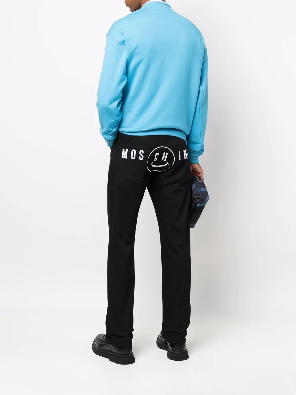 фото Moschino прямые брюки с логотипом
