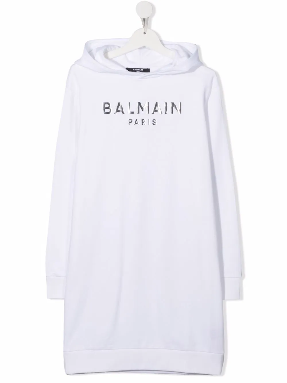 фото Balmain kids платье-худи с логотипом