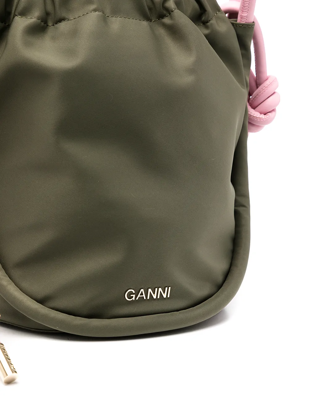 фото Ganni сумка-ведро с узлами