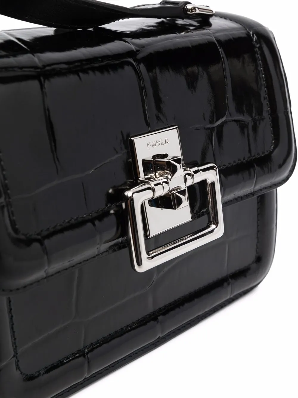 фото Furla сумка-сэтчел с тиснением под крокодила