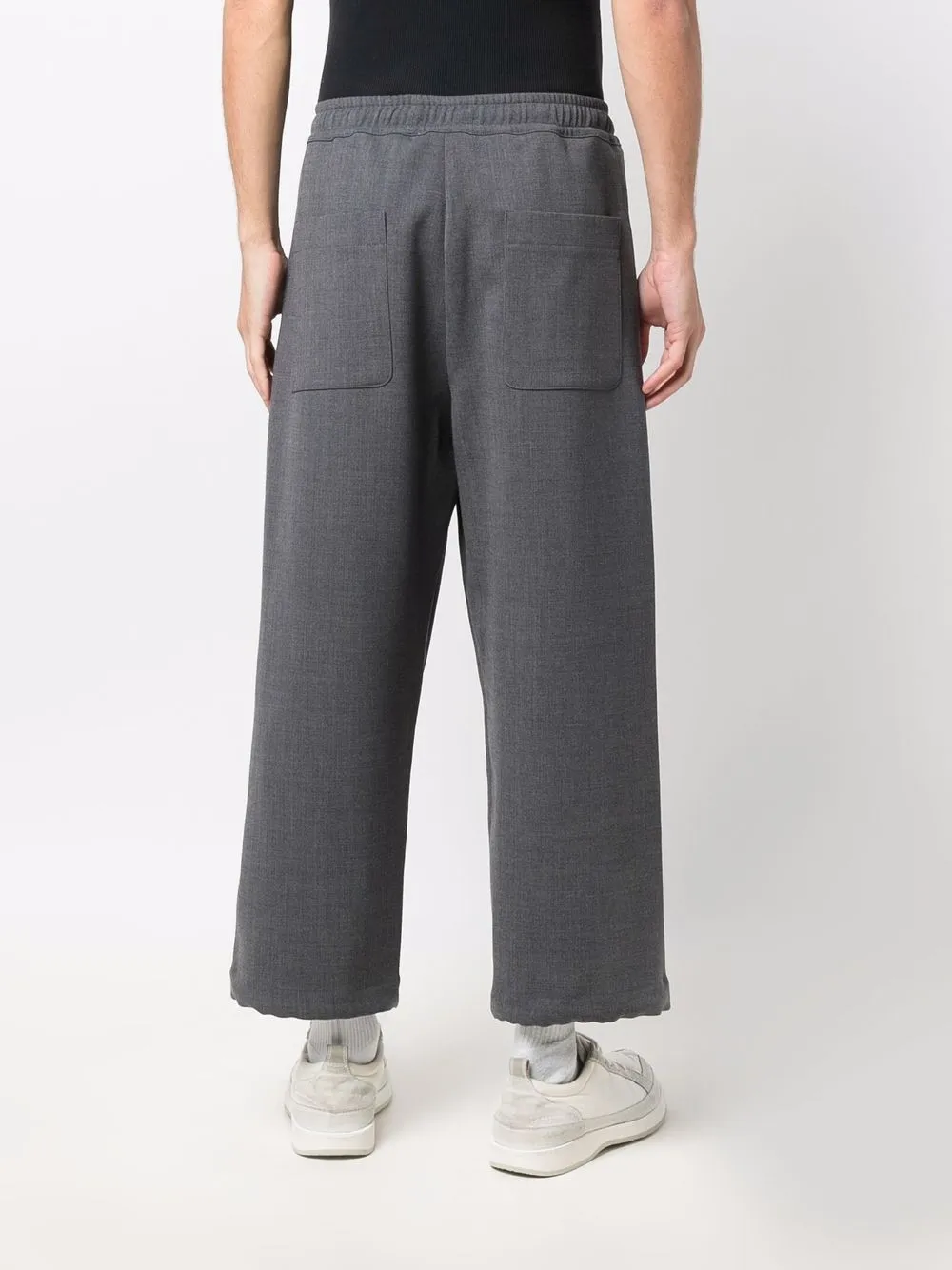 фото Ami paris спортивные брюки с эластичным поясом и кулиской