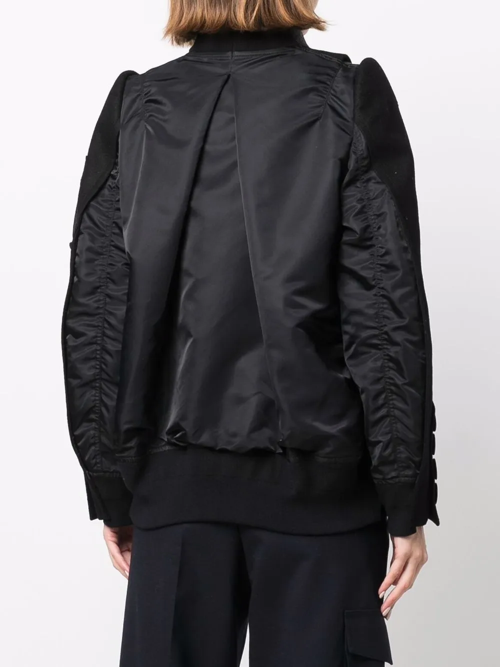 фото Sacai комбинированная куртка