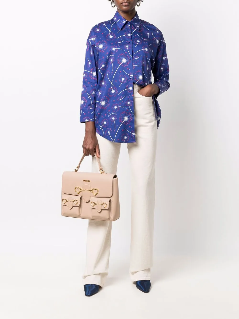 фото Love moschino сумка-тоут с пряжкой