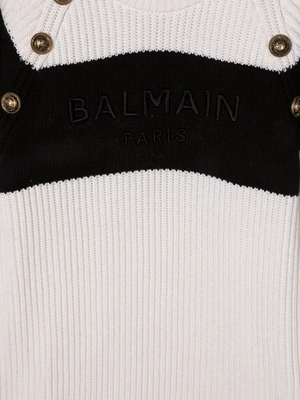 фото Balmain kids платье-джемпер в стиле колор-блок