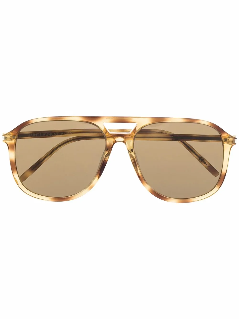 фото Saint laurent eyewear солнцезащитные очки-авиаторы черепаховой расцветки