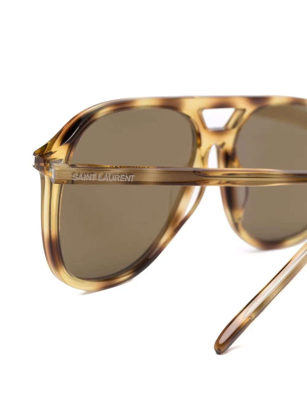 фото Saint laurent eyewear солнцезащитные очки-авиаторы черепаховой расцветки
