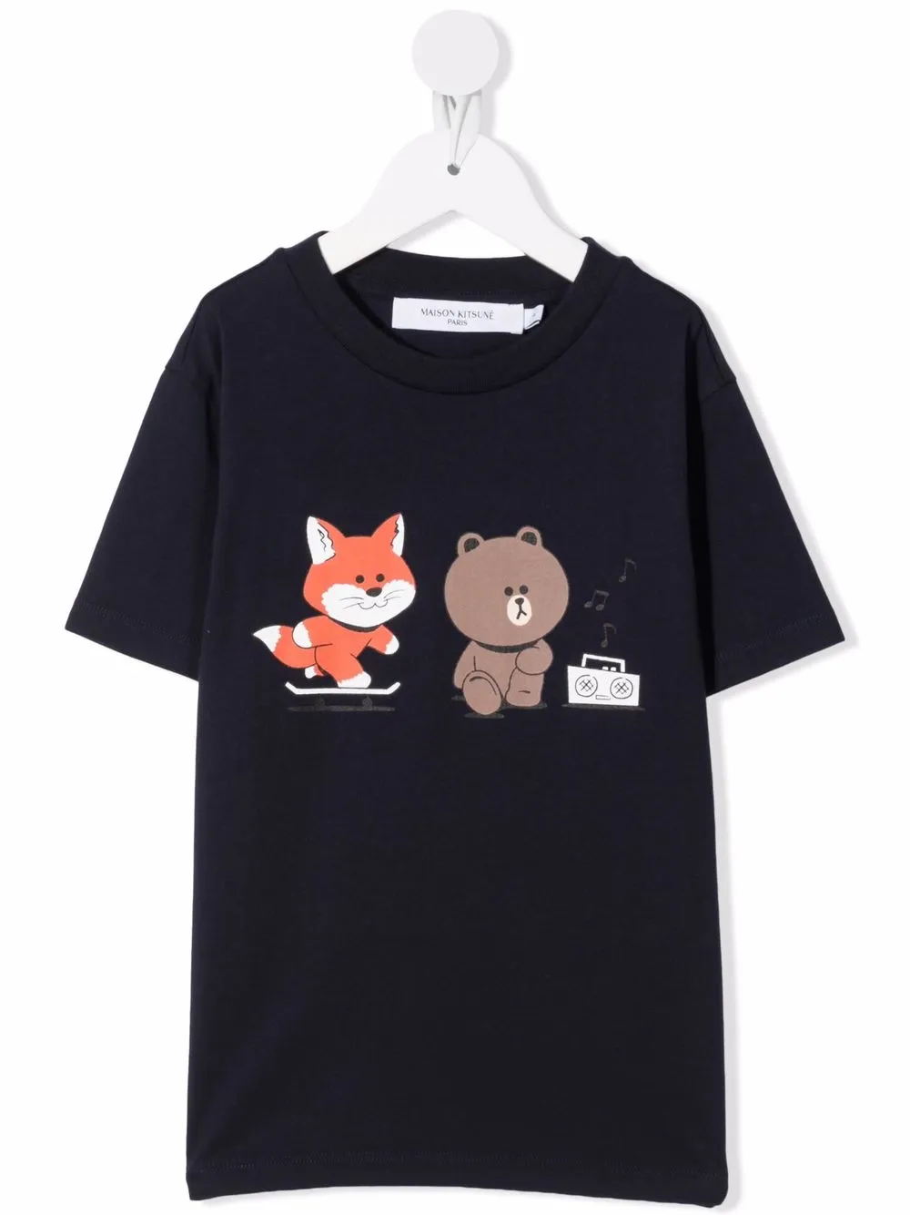 фото Maison kitsune kids футболка с графичным принтом
