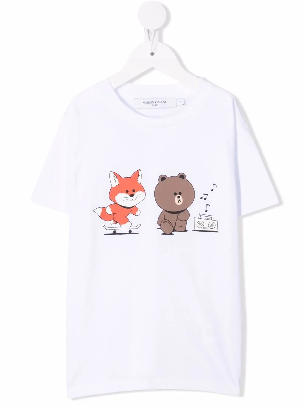 фото Maison kitsune kids футболка с графичным принтом