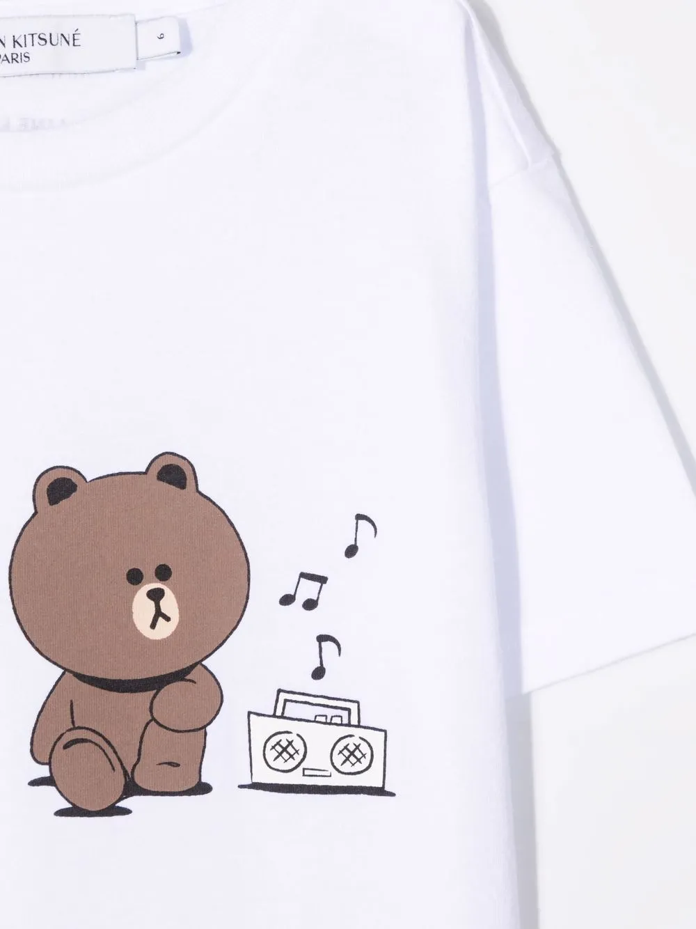 фото Maison kitsune kids футболка с графичным принтом